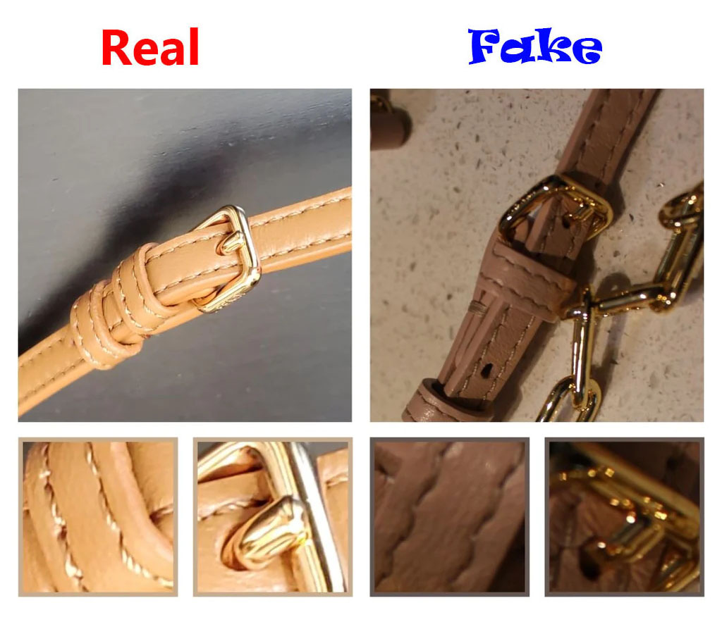 Real And Fake Fendi first bag Strap